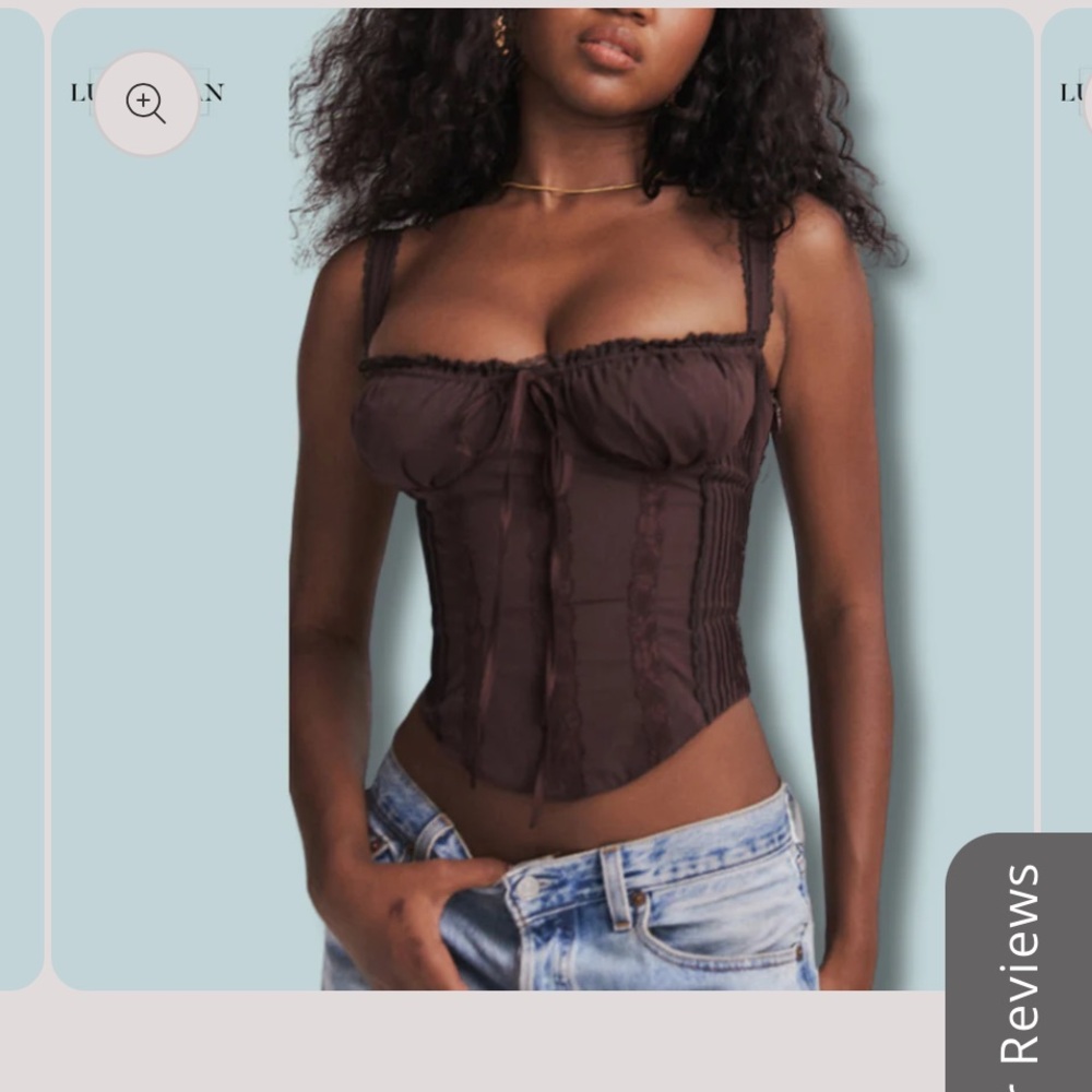 House of CB Brown Corset Top